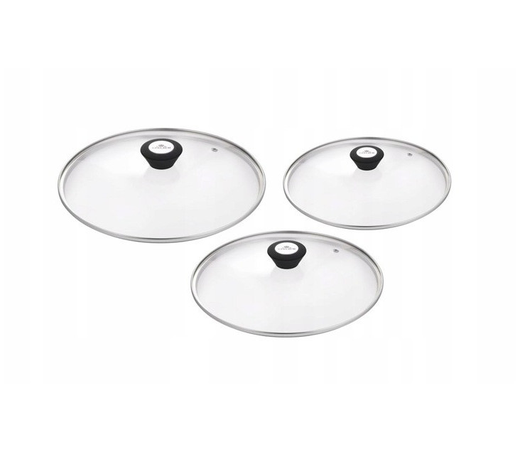 Sada 3x poklic na pánve 20/24/28 cm