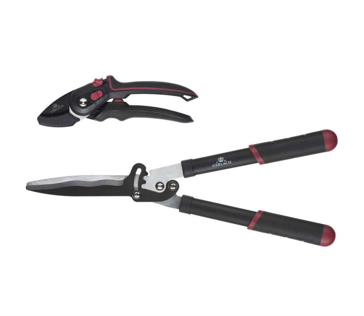 Jednoruční nůžky na větve s kovadlinou + nůžky na živý plot