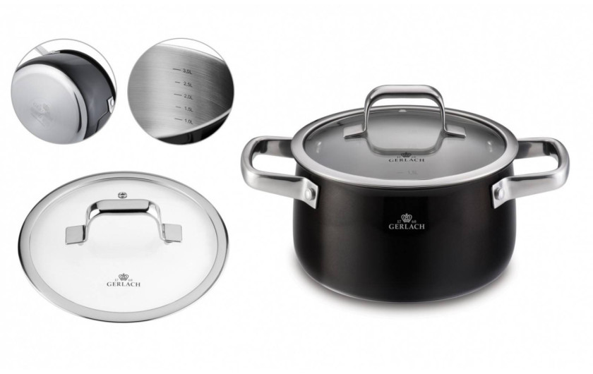 Zestaw garnk&oacute;w 6 el. PRIME + zestaw noży w bloku