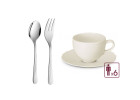 CELESTIA sada šálků s podšálky 12 ks + kávové lžičky + vidličky na dort CELESTIA/6 os.