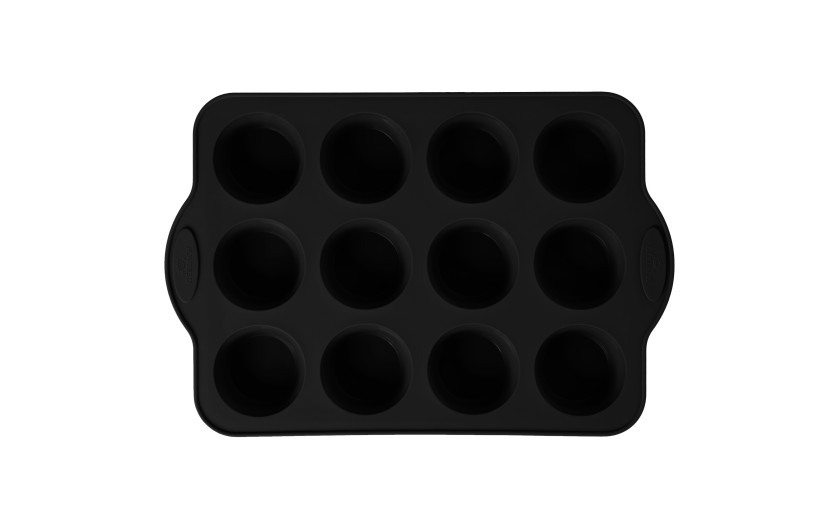 Silikonový plech na muffiny 12ks SMART BLACK