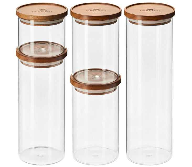 Sada vzduchotěsných skleněných nádob Country 5 el.