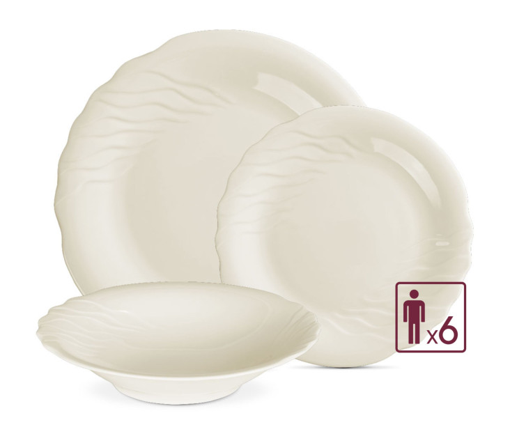 CELESTIA sadá obědových talířů 18 ks/6 osob.