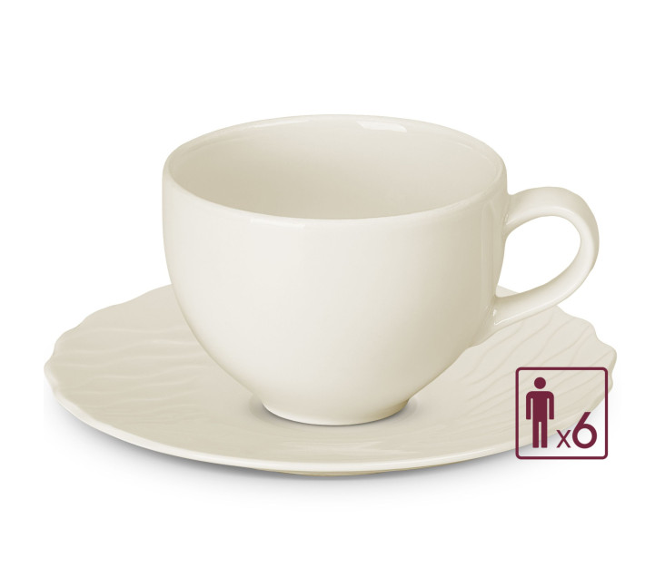 CELESTIA sada šálků s podšálky 12 ks / 6 os.