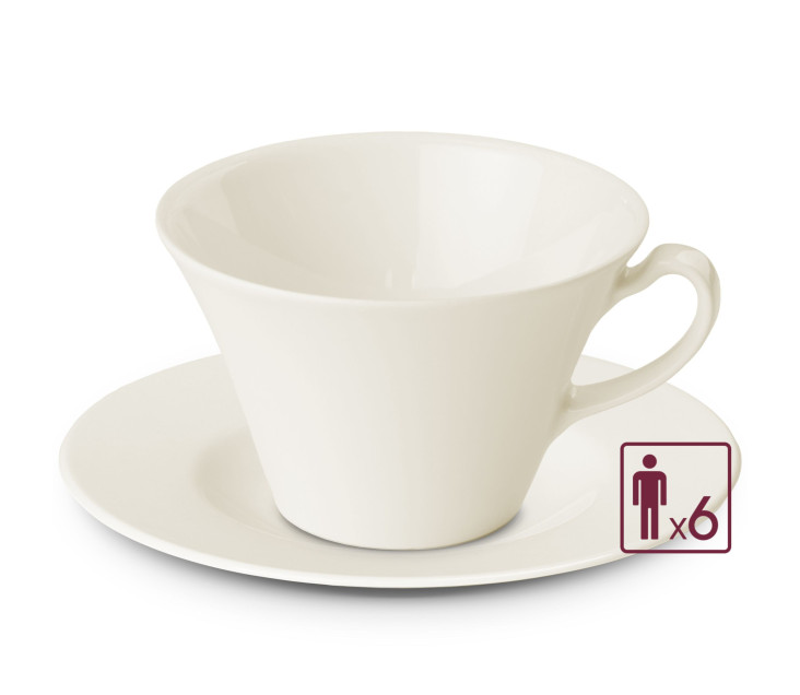 MUZA Sada šálků s podšálky 12 ks/6 os.