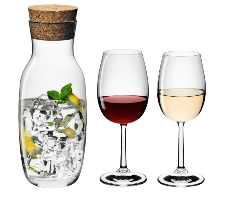 FLOW sada sklenic na bílé a červené víno + karafa pro 6 osob