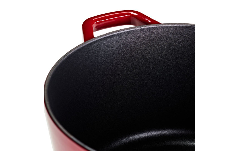 NATUR IRON sada bordová 3 ks: Litinový pekáč 5,5l + Litinový hrnec 3l + Litinový hrnec 5l