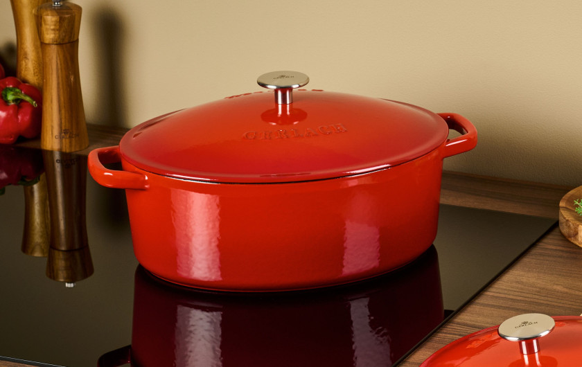 Litinový pekáč 5,5 l NATUR IRON červený gradient