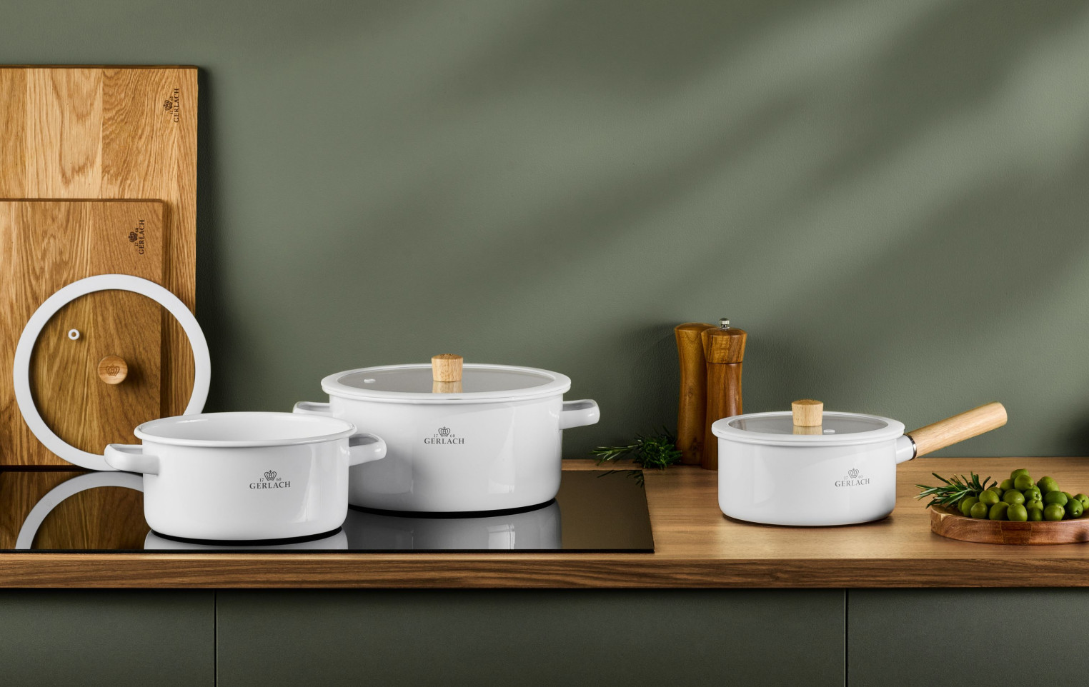 Rondel emaliowany NATUR ENAMEL biały 18 cm 1,5 l