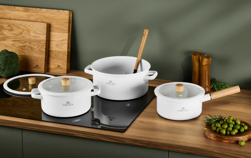 Rondel emaliowany NATUR ENAMEL biały 18 cm 1,5 l Rondel emaliowany NATUR ENAMEL biały 18 cm 1,5 l