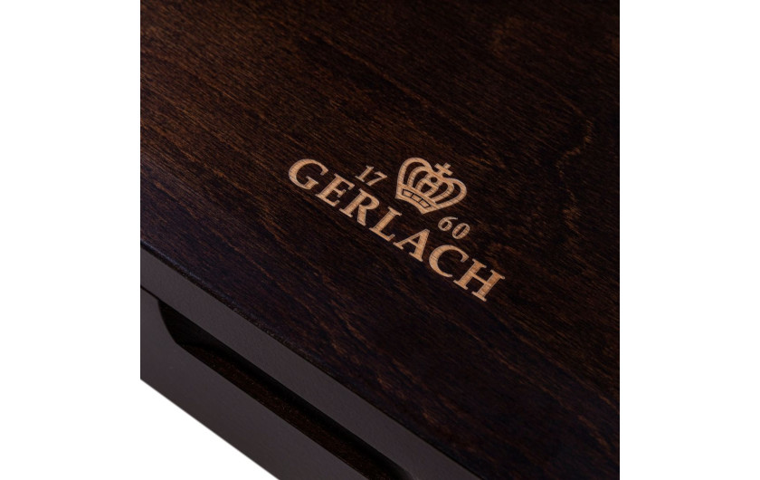 Zestaw sztućc&oacute;w w drewnianej skrzyni 68 szt. połysk RETRO